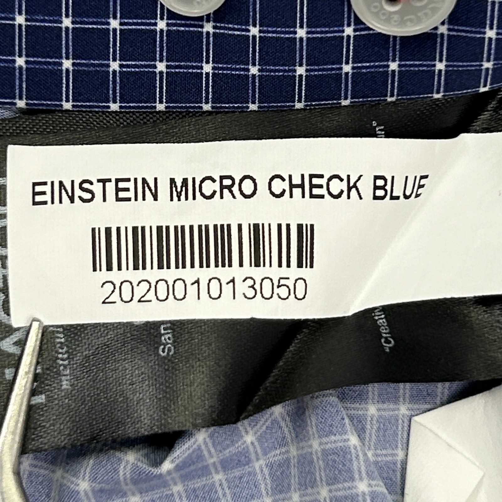 Maceoo Einstein Micro Check Button Front Shirt Bl… - image 9