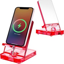 Cell Phone Stand Acrylic Holder Desk Mobile Stand Mirror Pink Accessory