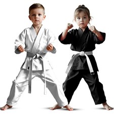 Lightweight Kids Karate Gi Uniform -Breathable Fabric for Boys & Girls Free Belt