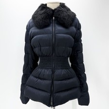 Prada Triangle Logo Banding Real Fur Short Padded Jacket 145813609