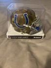 Jonathan Taylor Autographed Indianapolis Colts Camo Speed Mini Helmet JSA COA