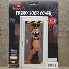 Five Nights at Freddy's Door Cover - 30x60 Inch Plastic Halloween Wall Decor