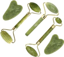Jade Roller Gua Sha Facial Massage Set 5PCS F...