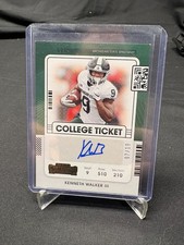 2022 Panini Contenders Draft Kenneth Walker III College Ticket Auto RC Gold  /10