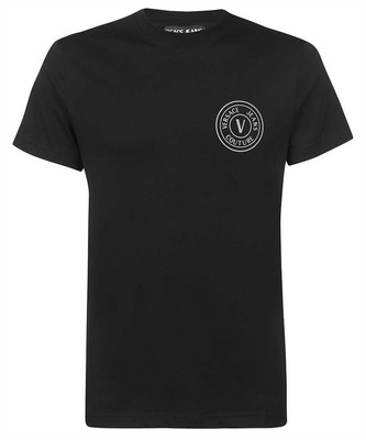 T-Shirt Versace Jeans Couture 73GAHT27 V-Emblem dicke Folie