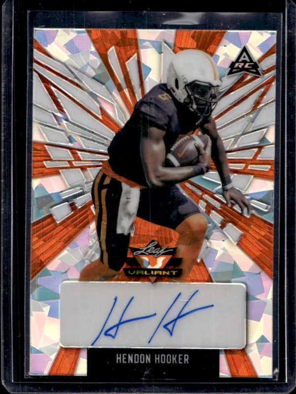 2022 Leaf Valiant Hendon Hooker Orange Crystal Rookie RC Auto #/20 Volunteers