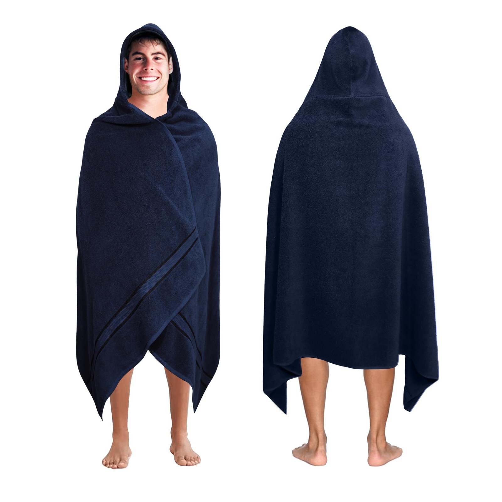 &ndash; Oversized 35x70 Towel With Hood For Adults - 580 Gs...