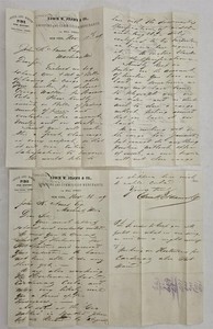 1879 antique EDWIN W ADAMS & CO ny LETTERS 2p JOHN K AMES machias me LUMBER CUBA