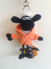 Shaun the Sheep Official 12cm Plush KeychainKeyring Cotton Hoodie Outfit Coral