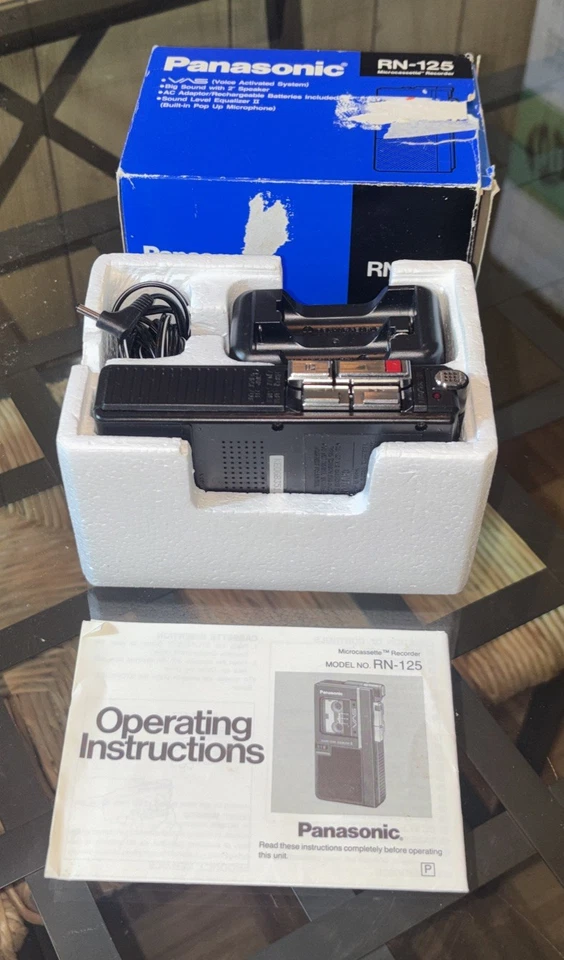Vintage Panasonic Microcassette Recorder RN-125 Voice Activation VAS Handheld EX - Image 3 of 4