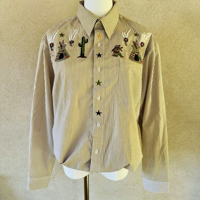 Vintage Studz Connection Button Up Western Shirt Men s Size M