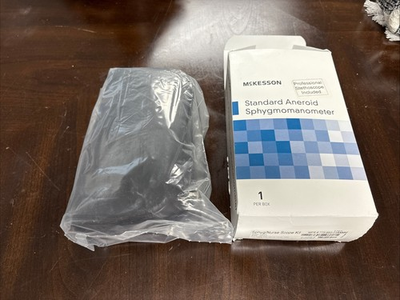 #ad McKesson Blood Pressure Cuff Adult Size 11 With Stethoscope Navy Blue $20.69