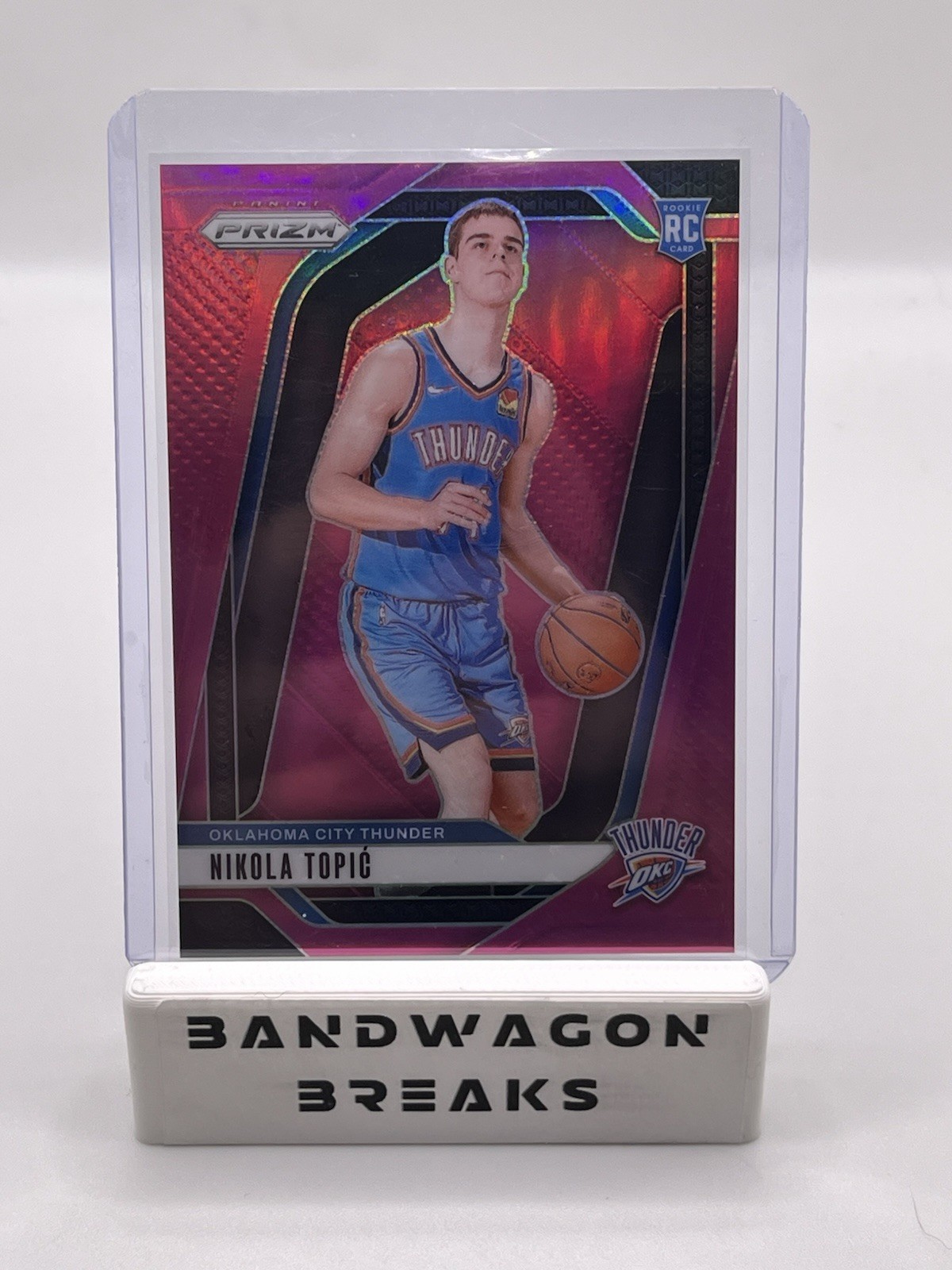 2024-25 Panini Prizm Nikola Topic Pink /249 RC Rookie Thunder #230