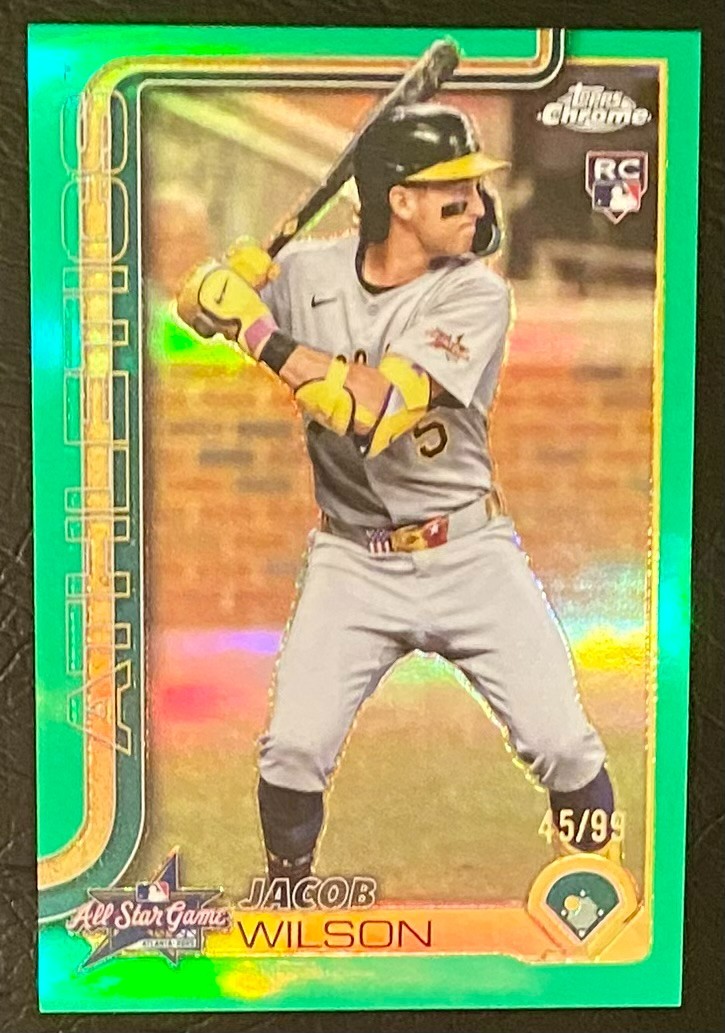 2025 Topps Chrome Update #ASGC-4 Jacob Wilson RC All-Star Game Green 45/99