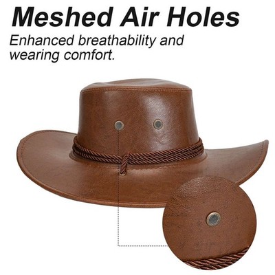 PU Leather Western Style Cowboy Hat for Men and Women  display picture 3