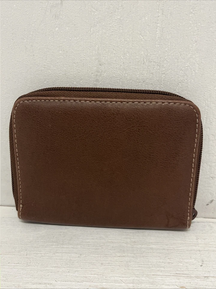 Rosetti Brown Small Zip-Around Wallet 5" x 4" Cards/Cash/Coins - Image 2 of 4