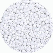 8/0 Glass Seed Beads Bulk, White 3mm Tiny Round Craft Seed Bead, Small Mini P...