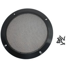 SYCZIOHU 2 Stück 10 Zoll Lautsprecher Gitter Stahlgewebe Rund 10 IN-BL-2P, Schwarz