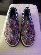 Marvel Spider Man Slip On Canvas Shoes Kids Size 2 Brand New