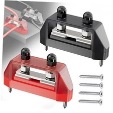 2PCS 5/16" M8 Dual Stud Bus Bar 12-48V 150A-250A Power Distribution Block  