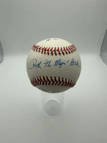 New ListingRalph Houk Signed Baseball Multiple Inscriptions Rare Beckett Certified Auto