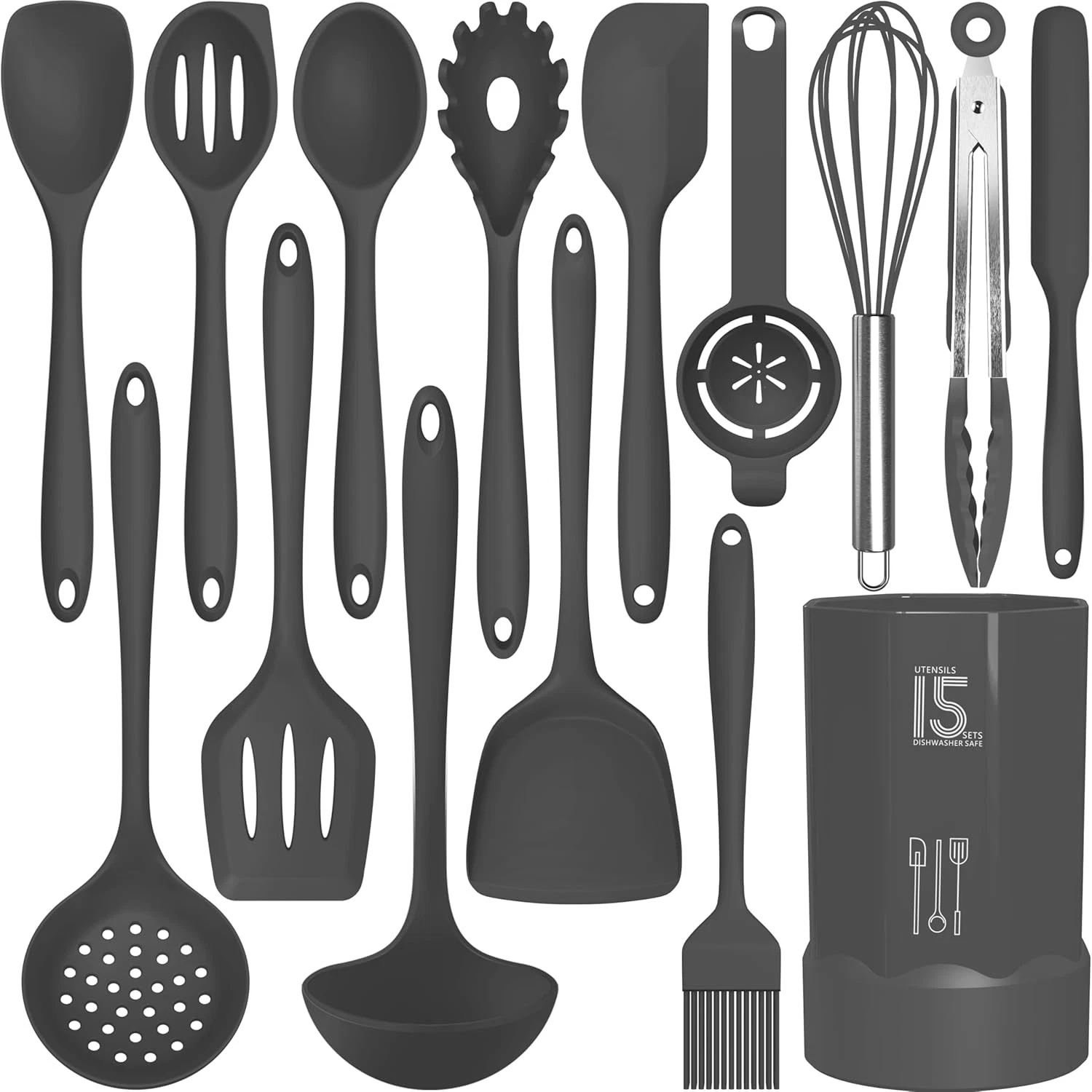 Silicone Cooking Utensils Set - 446°F Heat Resistant Kitchen Utensils,Spatula Se
Opens in a new wind