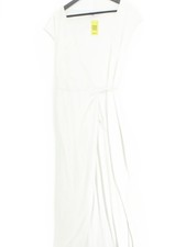 Pamela x NA-KD Wrap Midi Dress in White
