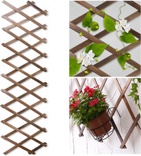 Wood Lattice Fence Panels for outside 13.4X78.8 Expandable Natural Wooden 2Pcs