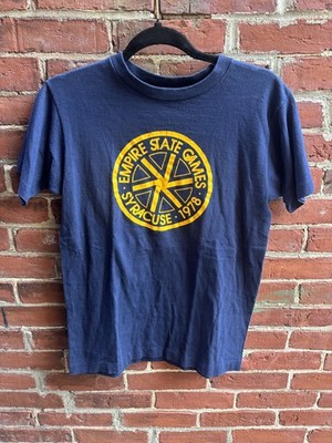 Vintage 1978 Empire State Games Navy Blue T-Shirt Medium Syracuse New York USA