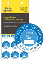 Avery Zweckform PrüFplaketten 'GeprüFt Gem. Vde', 2025-2030