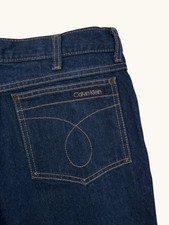 Vintage Calvin Klein Jeans Mens 36 Dark Wash Straight Leg Made in USA Blue Denim