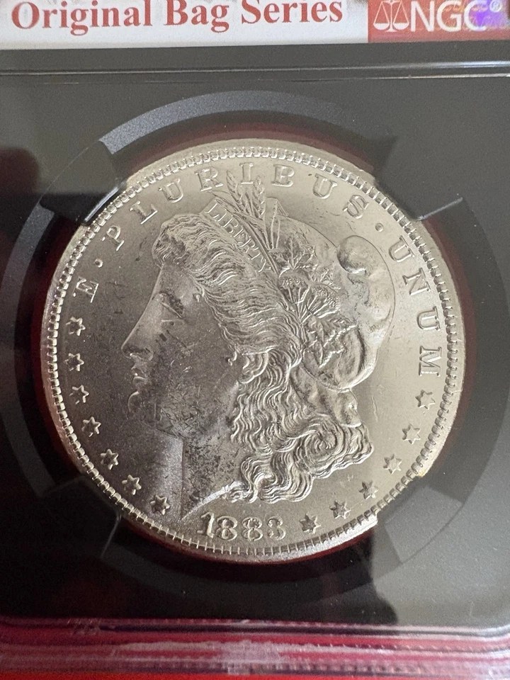 1883 CC Carson City Silver Dollar Original Bag Fragment Brilliant Uncirculated - Image 2 of 4