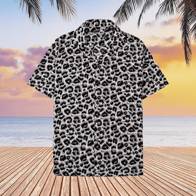 Leopard Hawaiian Shirt Animal Print Shirt Trendy Holiday Clothing Vacation Outfi