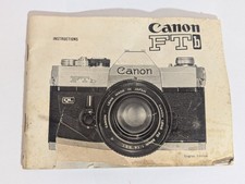 vCanon Inc FTb Instruction Manual Booklet FTb-N 1075D40 Engish Ed RARE Vintage