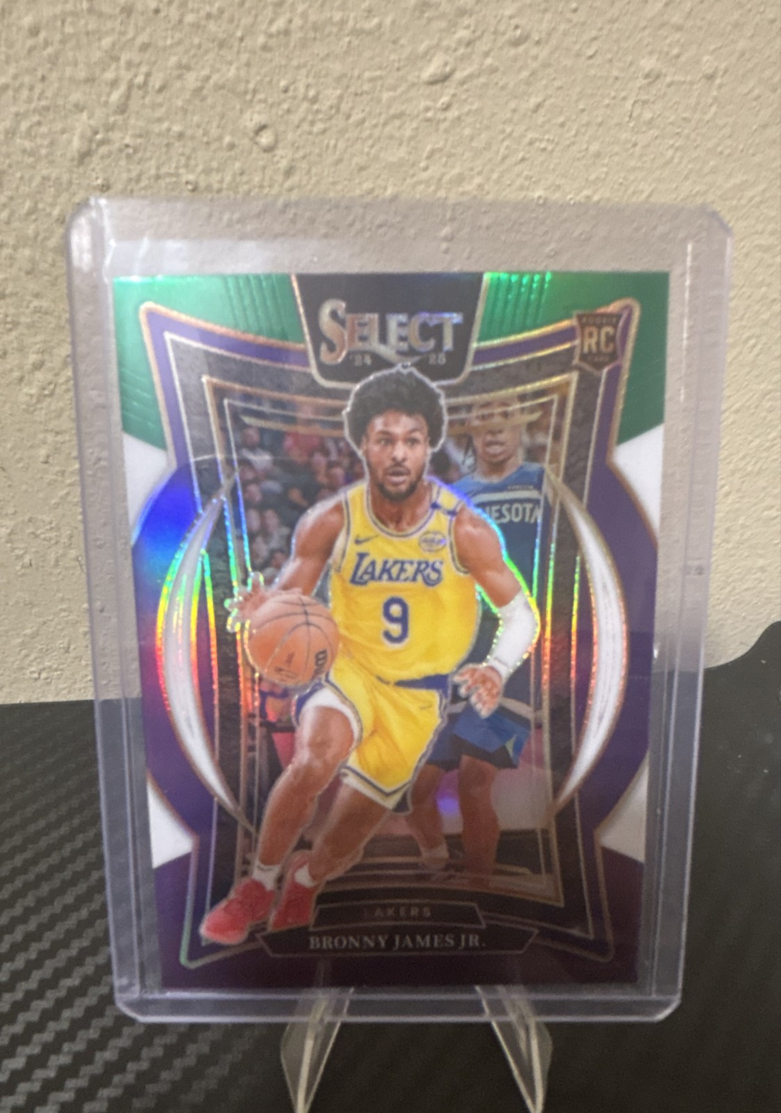 2024-25 Panini Select - Concourse Bronny James #90 Green White Purple Prizm (RC)