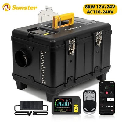 Sunster TB10 8kW 12v/24v mit 240v Diesel Standheizung APP Luftheizer Heizung
