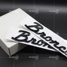 2PCS Tailgate Fender Classic Emblem Badge for 2021 2022 2023 2024 Bronco Black