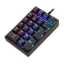 Macro Mechanical Numeric Keypad USB Wired 21 Keys Mini Portable RGB Gaming