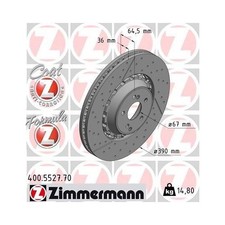 Zimmermann 400.5527.70 Bremsscheibe Vorderachse f&uuml;r Mercedes Benz Mercedes Benz