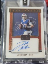 2021 Panini One Josh Allen #189 Matchless Shadow Box Black Box 1/1 Buffalo Bills