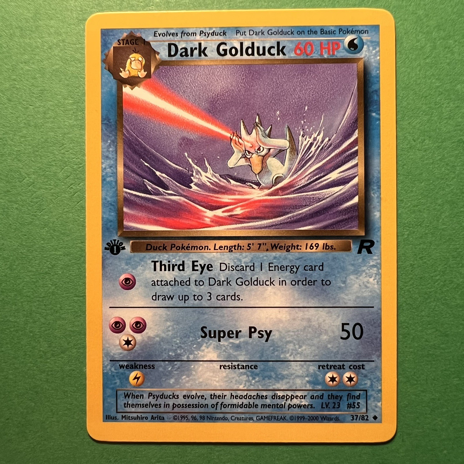 Pokémon TCG Dark Golduck Team Rocket 37/82 Regular 1st Edition NM