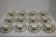 Spode Christmas Tree Cups and Saucers Made in England LOT of 12 FREE SHIPPING 