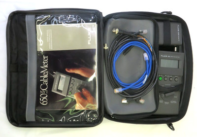 FLUKE 650 LAN Cable Meter with Case, Remote & Manual, FOR PARTS/ REPAIR