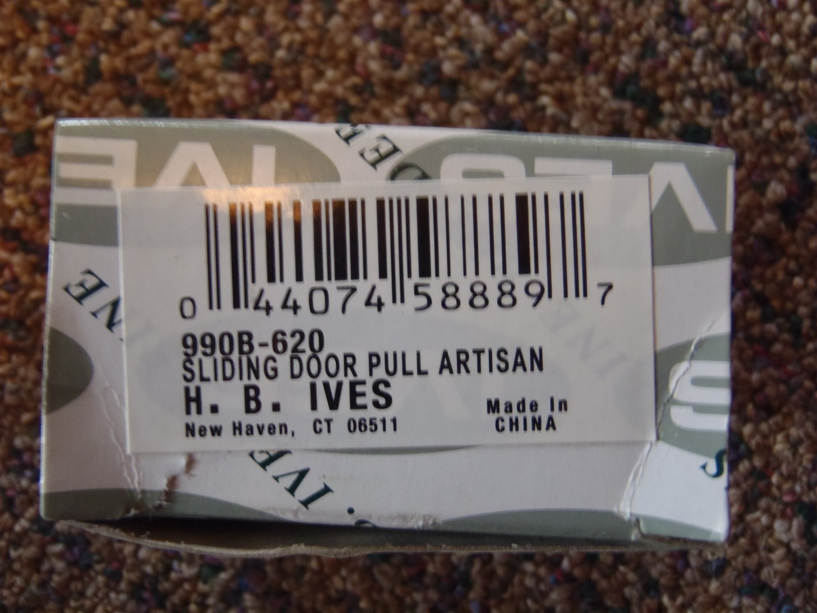 3-Pack H.B. Ives 990B-620 Artisan Sliding Door Pulls