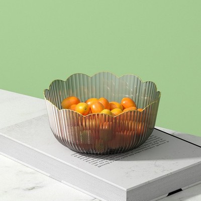 Large Capacity Fruit Bowl Plastic Fruit Plate Living Room Storage Fruit Plate