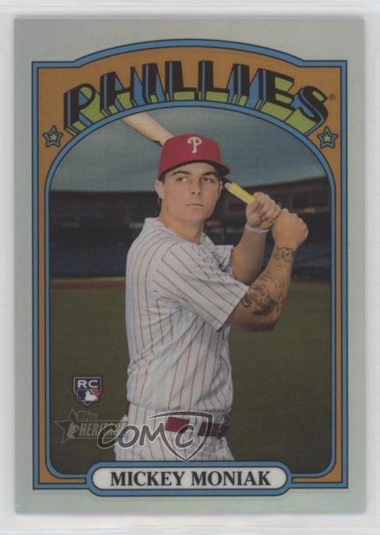 2021 Heritage High Number Chrome Refractor /572 Mickey Moniak #653 Rookie RC 6oa