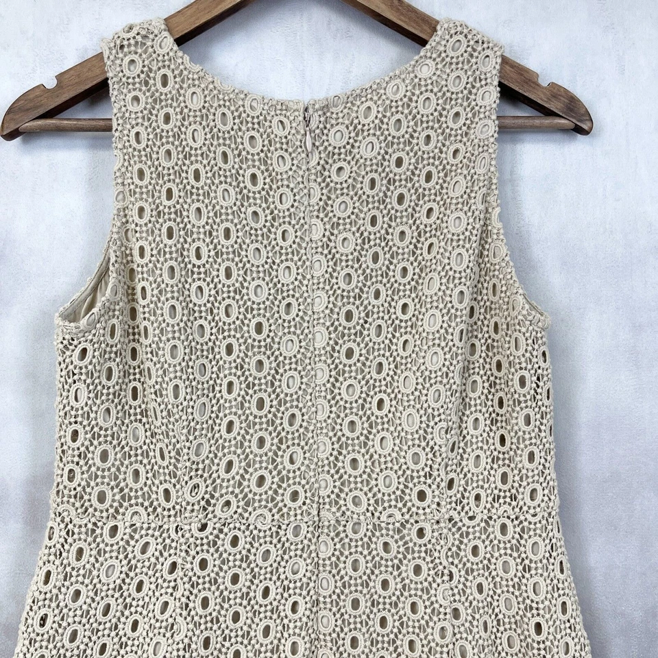 Vestido para mujer Garnet Hill talla 6P funda con ojales brunch costero cottagecore elegante Foto 4 de 4