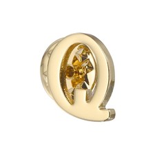 Letter Lapel Pins, Initial Alphabet Letter Q Collar Pins Letter Brooch Pins