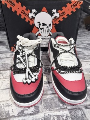 Watson shoes (urban streetwear) US size 10M/ 11W Color (Bred)  w/ chains -NEW