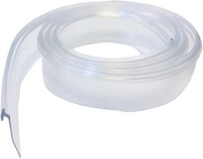 Angled Clear Vinyl Framed Shower Door Drip Sweep - 36-In Long, Made in USA